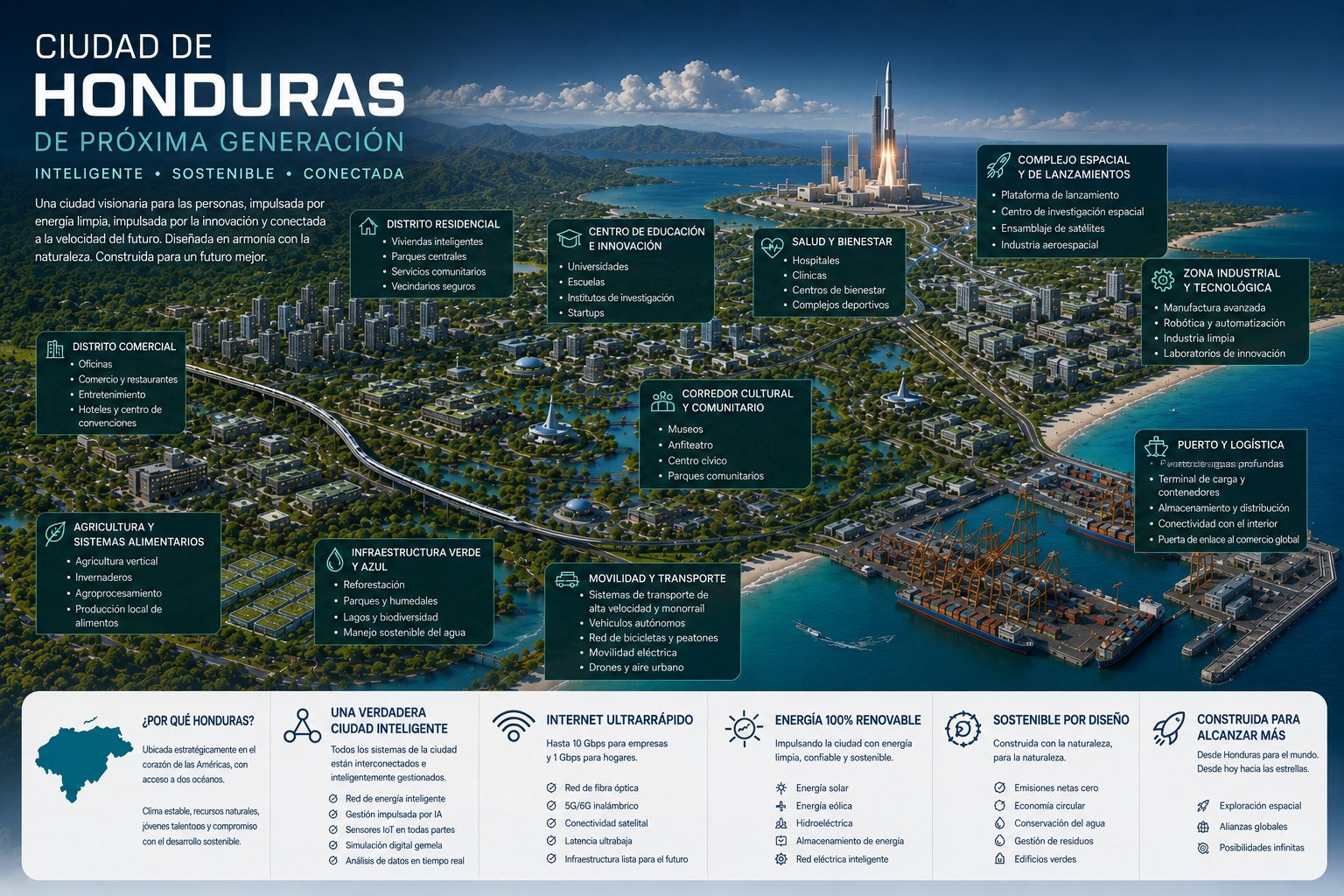 Plano maestro de la Ciudad de Honduras
